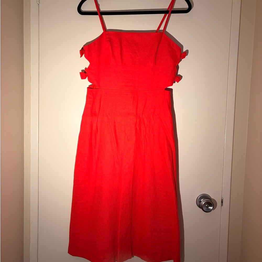 Wayf Red Midi Dress